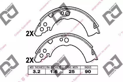 Комлект тормозных накладок DJ PARTS BS1109